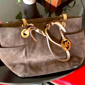 Michael Kors suede shoulder bag